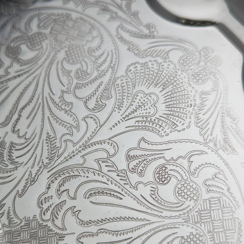 英国ヴィンテージ シルバープレート&グラス ドリンクサーバセット Queen Anne